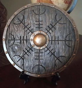Helm of Awe Shield Wall Medallion Bronze Colored Finish - Picture 1 of 2