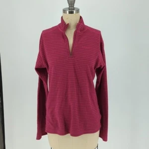 Patagonia Striped Half Zip Sweater Pink XL outdoors hiking gorpcore fall travel - Picture 1 of 7