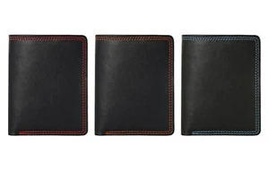 MENS SLIM WALLET Card Holder RFID Blocking Premium Genuine Leather Wallet - Picture 1 of 19