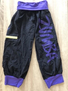 Zumba Pants Womens Training Cargo Dance Capri Size Small Fold over Waist Retro - Picture 1 of 12