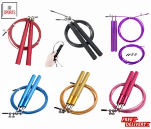 Skipping Rope Adjustable Jump Rope 3m Speed Steel Cable Fitness Exercise Boxing - Picture 1 of 11