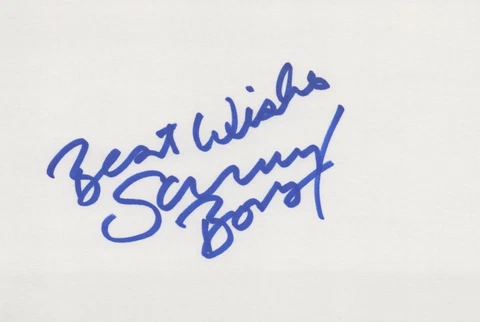 Sonny Bono signed 4x6 index card in-person Cover