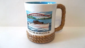 Zumbrota Yacht Tasse, Bild mit Brücke. Zumbrota 1918, 87 Fuß Yacht - Bild 1 von 8