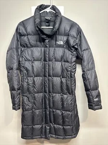 The North Face 600 Daunenpuffermantel Damen kleiner Parka Metropolis schwarz ohne Kapuze - Bild 1 von 11