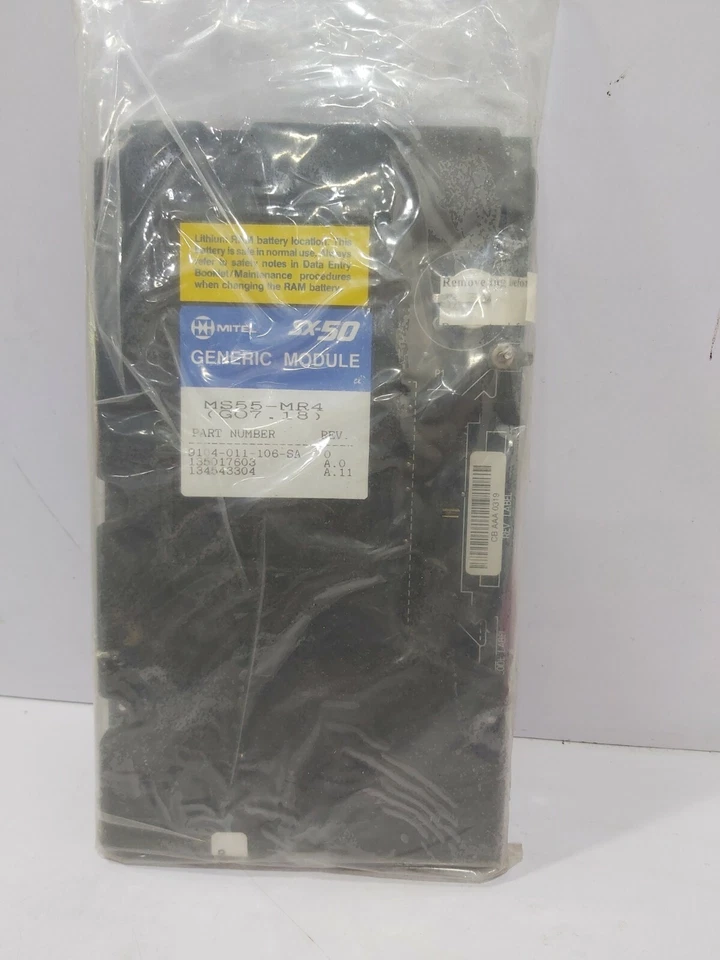 MITEL 9104-011-106-SA SX-50 GENRIC MODULE MS-55-MR4 G07.18 9104011106SA - Image 1 of 3