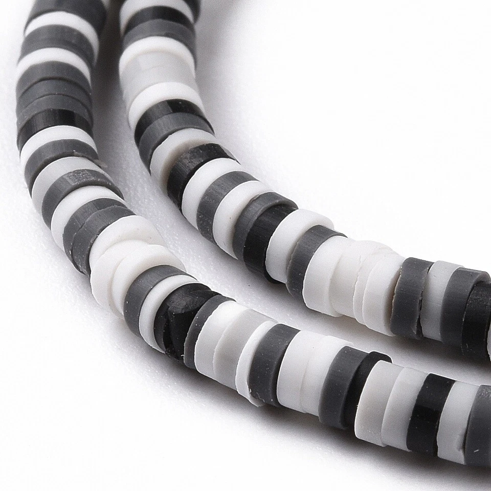 Polymer Clay Beads Heishi VERY SMALL Flat Round 3mm Diameter 400 beads - Image 1 of 1