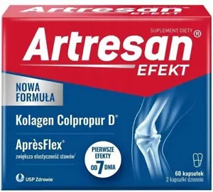 ARTRESAN Efekt 60/120/180 kapsułek - Stawy Kolagen Boswellia Witaminy C Niacyna - Foto 1 di 1