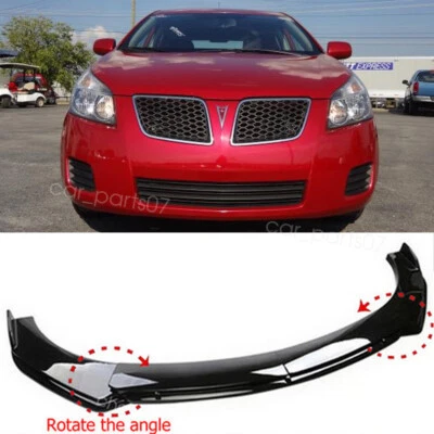 For Pontiac Vibe 2003-2010 Black Front Bumper Lip Spoiler Splitter Body Kit Foto 1 de 4