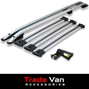 FITS NISSAN NV300 LWB SILVER AERO PRO 3 BAR ROOF RACK SET WITH LOAD STOPS 2016+ - Picture 1 of 5