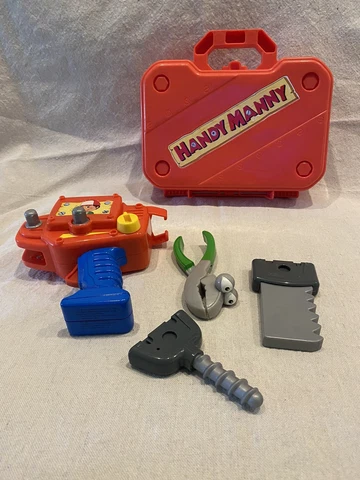 Handy Manny Tool Box Fix It Right 2 in 1 Talking Power Drill, Saw, Pliers Disney Cover