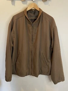 Vintage Claiborne Men’s XL Water Repellant Jacket Brown Excellent Condition - Picture 1 of 11