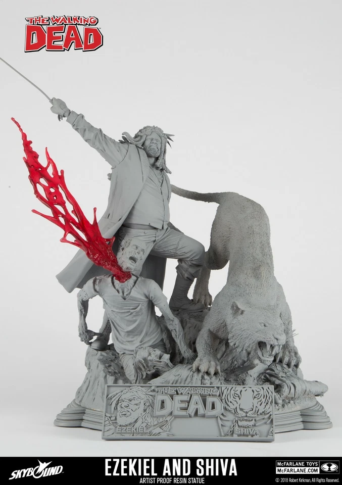 The Walking Dead Ezequiel y Shiva McFarlane Artista Prueba Resina Estatua #?/50 Foto 1 de 4