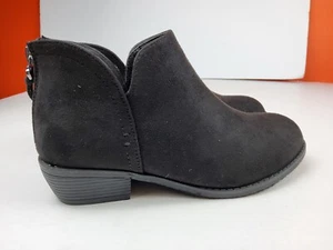 Journee  Women  Block Heel Ankle High Bootie Back Zip  Black 6M (lot318) - Picture 1 of 10