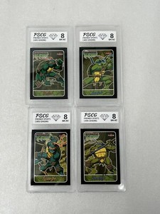 2003 Fleer Teenage Mutant Ninja Turtles Promo Card Set Graded PSCG 8 MN MT TMNT