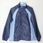 The Paragon Womens Long Sleeve Blue Windbreaker Zip Up Jacket, Size Small (S)