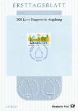 Rfa 2021: Fuggerei Dans Augsburg 500 Années ! Enveloppe Premier Jour Le No. 3621