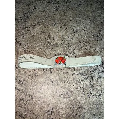Ed Hardy Vintage 90s Hand Made Leather Belt Love Born Free - Image 1 of 4