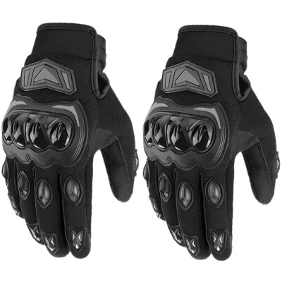 DAZONE Motorradhandschuhe Herren Motorrad Handschuhe mit Knöchelprotektor Touchscreen