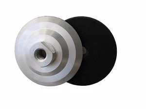 4" Hook and Loop Backing Pad, Aluminum, Rigid, 5/8"-11 Thread - Picture 1 of 1