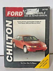 CHILTON AUTO REPAIR MANUAL FORD TAURUS / SABLE 1986-95 #26700 - Picture 1 of 4