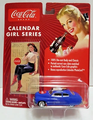 JOHNNY LIGHTNING COCA COLA CALENDER GIRL SERIES 49' MERCURY ***MOC*** - Image 1 of 3