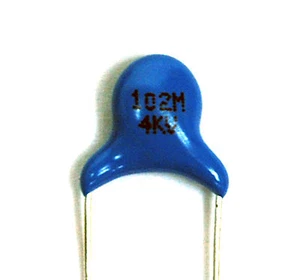 25 Stck. Scheibe Keramik Kondensator 102M 4KV 1000pF 0,001uF Z5U ±20% +10 ° C ~ + 85 ° C - Bild 1 von 3