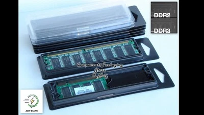 PC Memory Card Case Clam Shell for DDR DIMM Modules  - Lot of 5 15 25 40 80 150 - Image 1 of 4