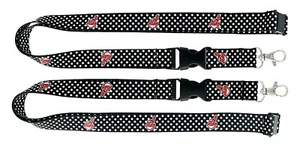 CLEVELAND INDIANS CHIEF WAHOO GUARDIANS LANYARD WITH CLIP POLKA DOT STYLE - Picture 1 of 3