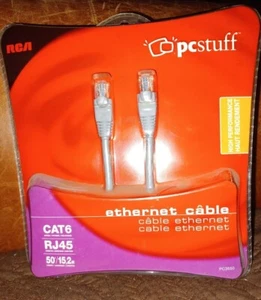 CAT6 50' Ethernet Cable RJ45 NIB RCA-PC Stuff- $9.39 - Picture 1 of 2