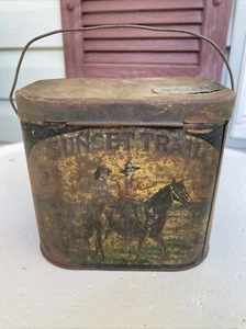 Vintage Sunset Trail Cigar Tobacco Tin with Handle The Roby Cigar Company - Picture 1 of 10
