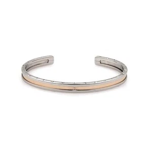 Bvlgari Bulgari B Zero-1 Steel 18k Rose Gold Engraved Cuff Bracelet - Picture 1 of 5