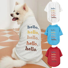Pet Dog T-Shirt "Hello" Puppy Cat Vest Summer Clothes Coat Top Outfit Costume