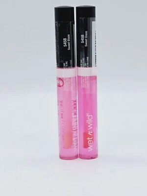 Wet n Wild Lip Gloss MegaSlicks, Light Pink Sweet Glaze Bundle Of 2 New Sealed - Image 1 of 3