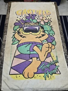 VTG 90'S GARFIELD TROPICAL HEAT TOWEL PRE OWNED - Picture 1 of 5