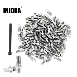 INJORA 100 Stück M3*6 mm Edelstahl Nabenschrauben für 1/10 RC Crawler Räder - Bild 1 von 10