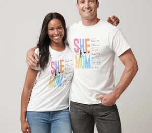 She is mom Shirt,She Is Strong Shirt,bible Verses Shirt,Mom Shirt, Empowered Tee - Picture 1 of 5