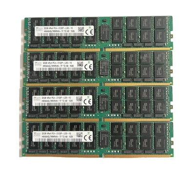 [128GB] - LOT OF 4x 32GB DDR4 ECC 2133 SK Hynix Registered Server RAM - Image 1 of 4