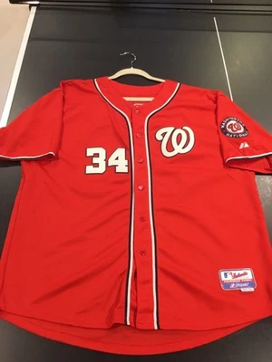 Majestic Bryce Harper #34 Washington Nationals Red Stitched Jersey Size 2XL Men - Image 1 of 4