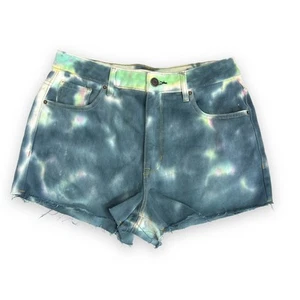 Pacsun High Rise TIE DYE FESTIVAL Denim Jean Shorts | Sz 27 | New! - Picture 1 of 9