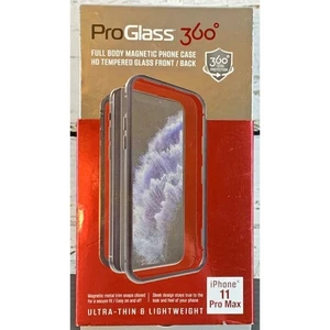 Custodia ProGlass 360 iPhone 11 Pro Max corpo intero magnetica HD vetro temperato - Foto 1 di 2