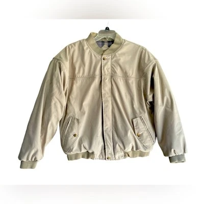 Chaqueta Bomber Vintage La Paz by Catalina Tostada Con Forro de Franela, Talla Grande Foto 1 de 4