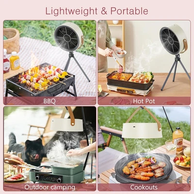 Campana extractora portátil ventilador de escritorio cocina mini cocina cambiable 3 velocidades Foto 1 de 4