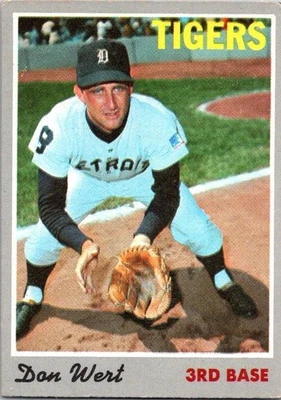 VINTAGE BASEBALL CARD TOPPS 1970 DON WERT DETROIT TIGERS    NO747 - Image 1 of 2