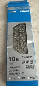 Shimano 10s CN-6701 116L Bicycle Chain Dura-Ace Ultegra Shimano 105 - Picture 1 of 3