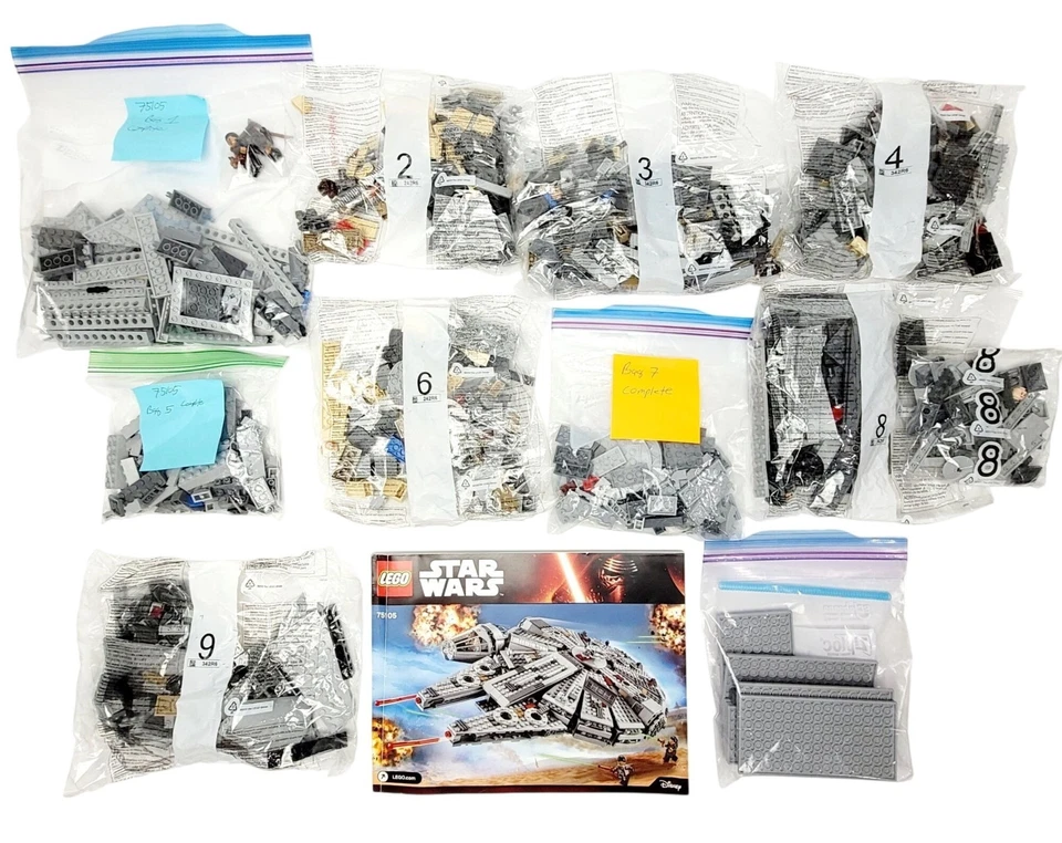 Lego 75105 Star Wars Halcón Milenario Completo Algunas Bolsas Selladas Sin Caja Foto 1 de 4