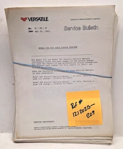 LOT OF USED OLD STOCK VERSATILE SERVICE BULLETINS REF# 1212025-209 - Bild 1 von 20