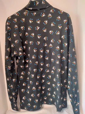 Vintage 90s Mickey & Co Disney Black Long Sleeve Turtleneck Shirt Size Large - Image 1 of 4
