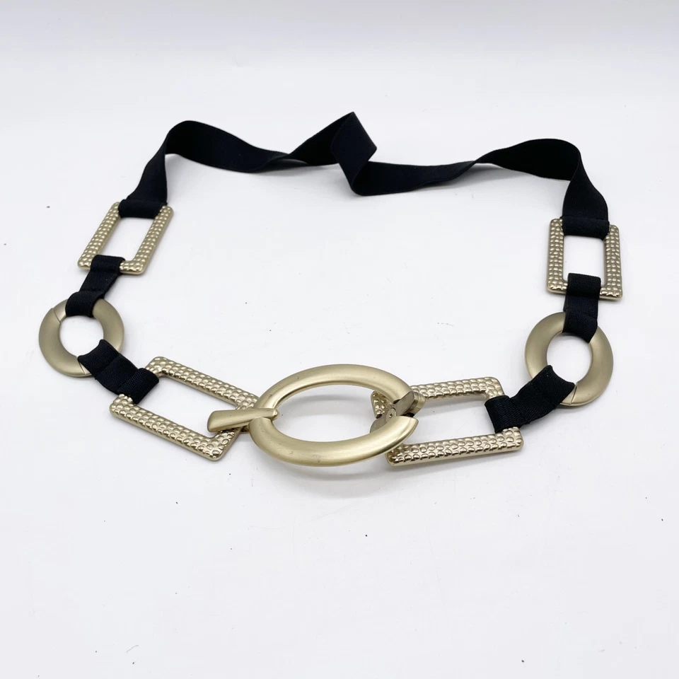 Chico's Womens Black Gold Elastic Wrap Belt One Size - Image 1 of 3