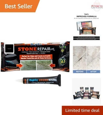 Stone Repair Kit Black Marble Granite Quartz Countertop Chip Fix Seam Filler - Image 1 of 4