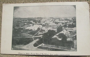 Olney Illinois Mailing Card Postcard Photo 1865 From School Under Construction - Picture 1 of 3